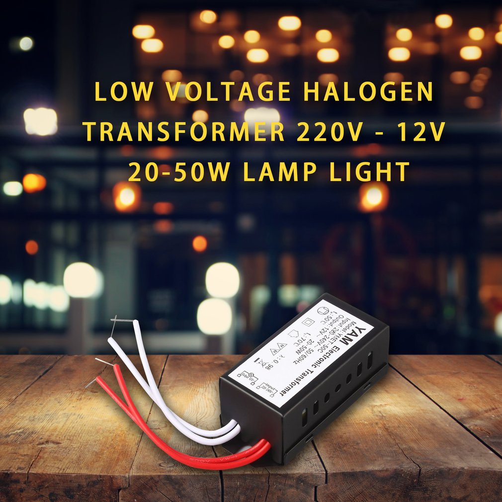 Ac 220v to 12v 20-50w led belysning elektronisk transformator halogenlampe elektronisk transformer led driver strømforsyning