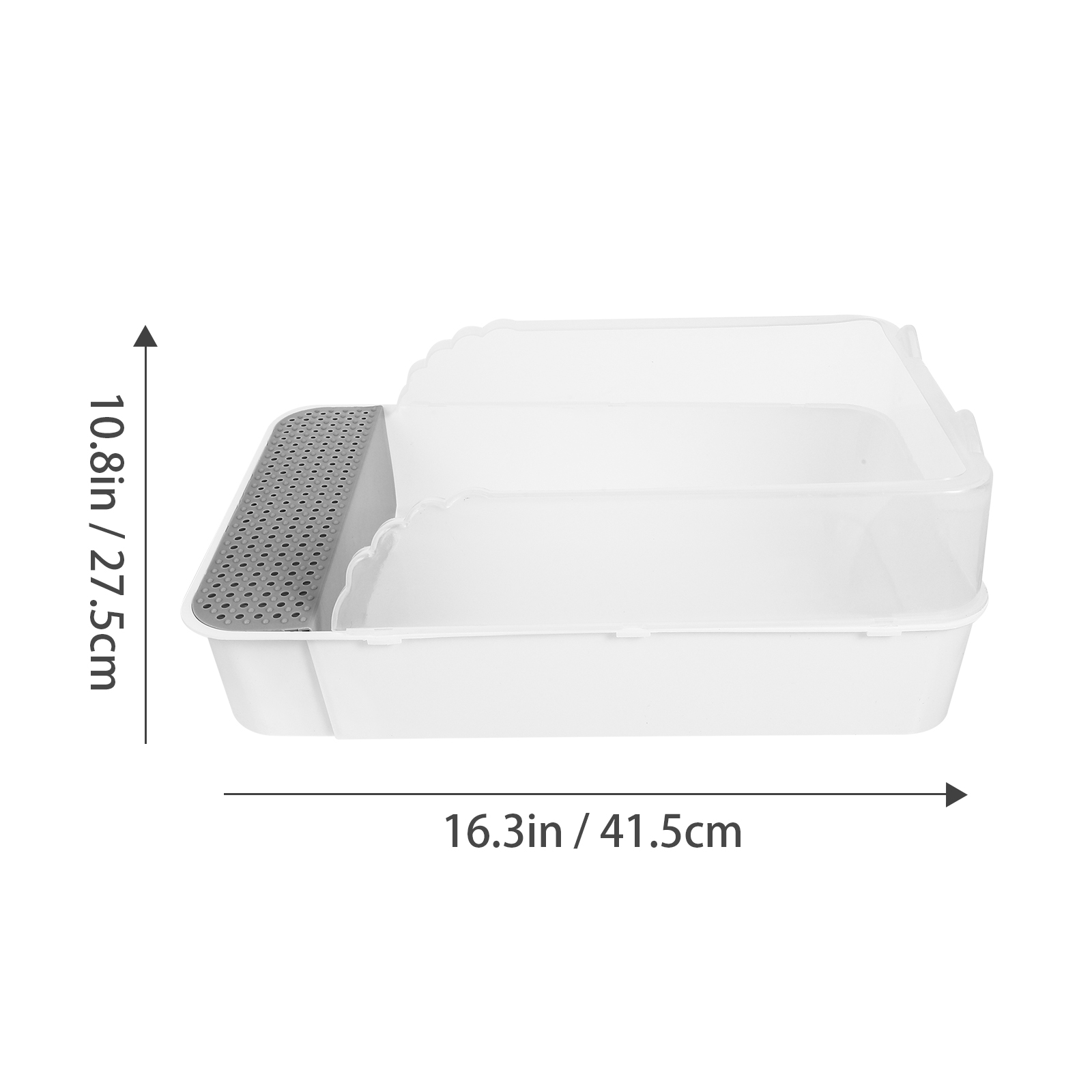 Pot de toilette Semi-fermé de pour chat, coin propre, bac à litière amovible, anti-éclaboussures, boîte à pipi pour chat