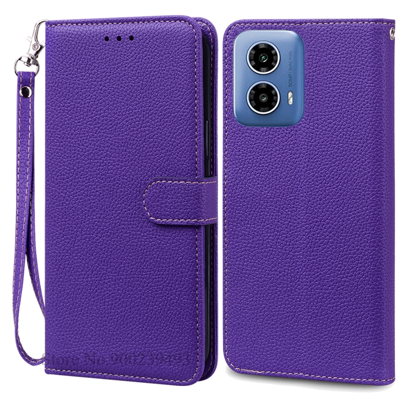 For Motorola G04 Case Leather Wallet Flip Phone Case For Moto G04 Case Book Cover For Motorola Moto G04 Case Cover Fundas Shell