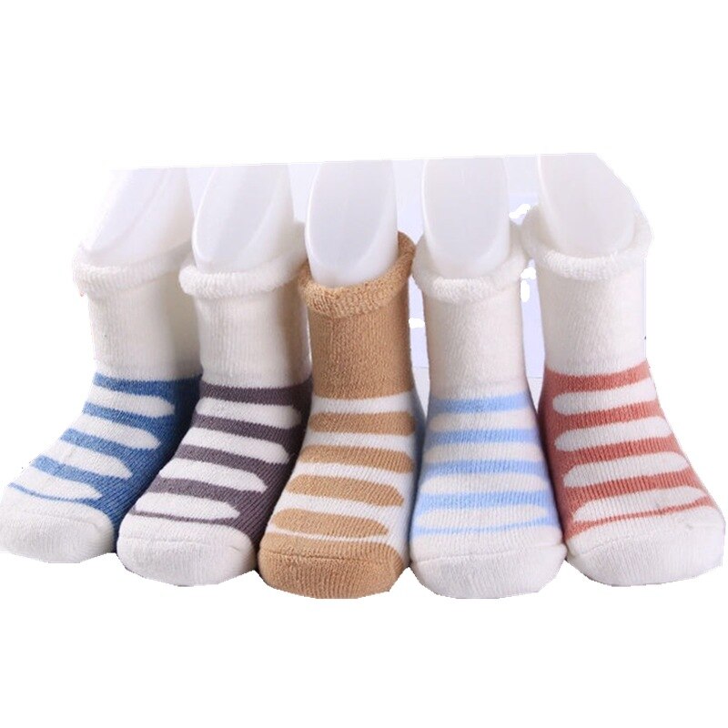 QXMY, calcetines para niñas, para niños, recién nacidos, material barato, Otoño Invierno, niños, lana gruesa, ropa de algodón , estampado de dibujos animados