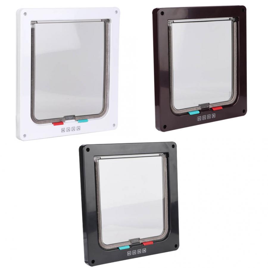 Puerta de seguridad de plástico con cierre para perros y gatos, puerta con solapa, ABS, XL, puerta de Gato pequeños para perros, suministros para mascotas