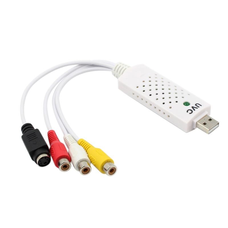 Portable USB 2.0 Video Capture Adapter Capture Card Cable Support for Easycap /All formats DVD+/-R/RW, DVD+/-VR, and DVD-Video