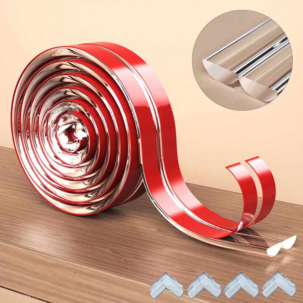 Soft Self Adhesive Kids Transparent Table Edge Guard Furniture Corner Protector Desk Bumper Strip
