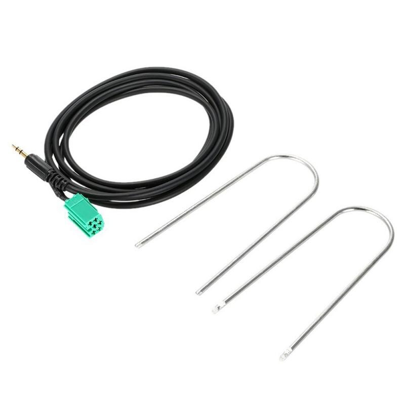 Set 3.5 Mm Jack Aux Input Adapter Kabel Voor Renault 05-11 Clio Megane Laguna HR1 Aux In Ingang adapter Voor Renault: Default Title