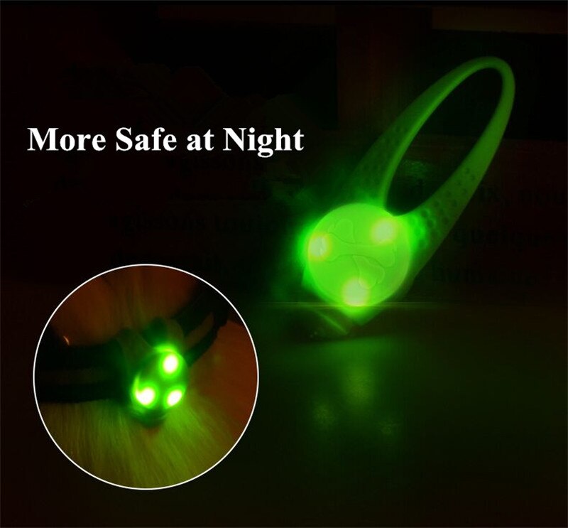 N11 Haustier silikon LED-lampe Hund Glühenden anhänger Nacht Sicherheit silikon licht Anhänger für hundegeschirr Kragen Günstige