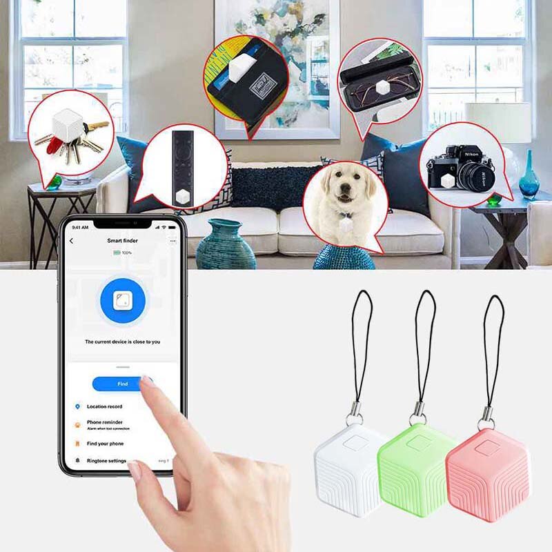 Tuya e Smart Life APP portatile Bluetooth Smart Mini Finder piastrelle di allarme portafogli chiavi localizzatore di allarmi animali domestici per bambini in tempo reale anti-perso