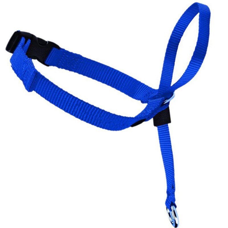 Pet Dog Head Leash Collar No-Pull Painless Gentle Adjustable Control Leash Leader Durable Dog Training Tool Pet Products S/M/L: Blue / S