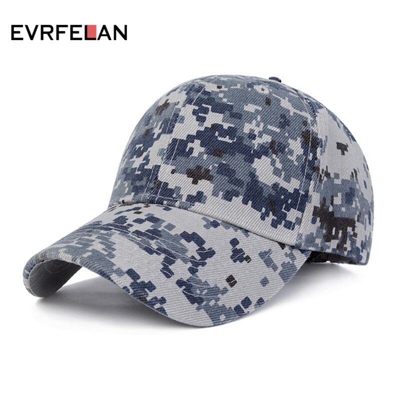 Evrfelan Neue Einstellbar Camouflage Baseball Cap Männer Frauen Casual Snapback Kappe Hut Im Freien Sport Hut Unisex knochen