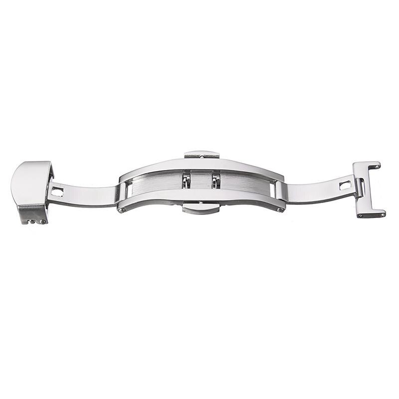 Hebilla plegable para reloj, cierre de presión para correa de reloj de mariposa con doble clic, botón 14/16/18/20/22mm, accesorios para hebillas de reloj