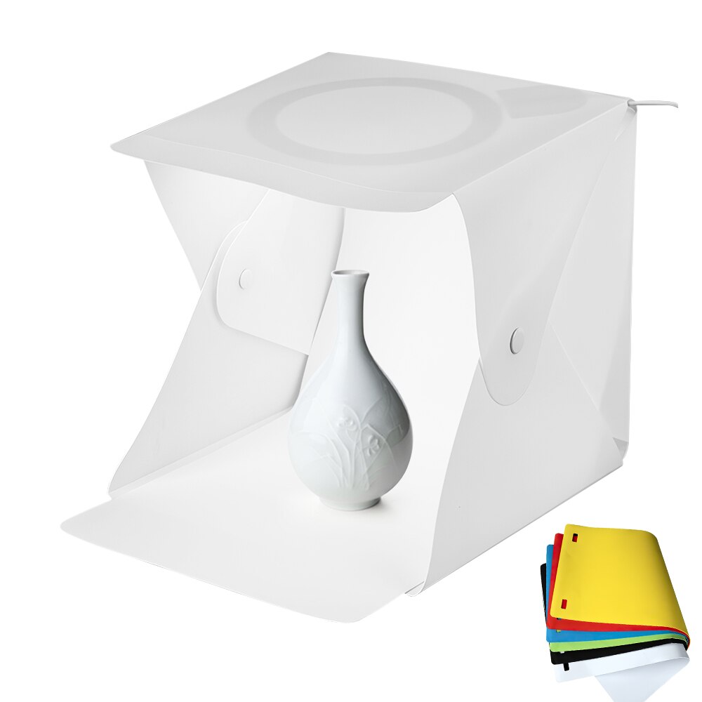 Spash Mini Fotografie Studio Doos Draagbare Opvouwbare Led Lightbox 3200-5600K Desktop Soft Box Met 6 Kleuren Achtergrond
