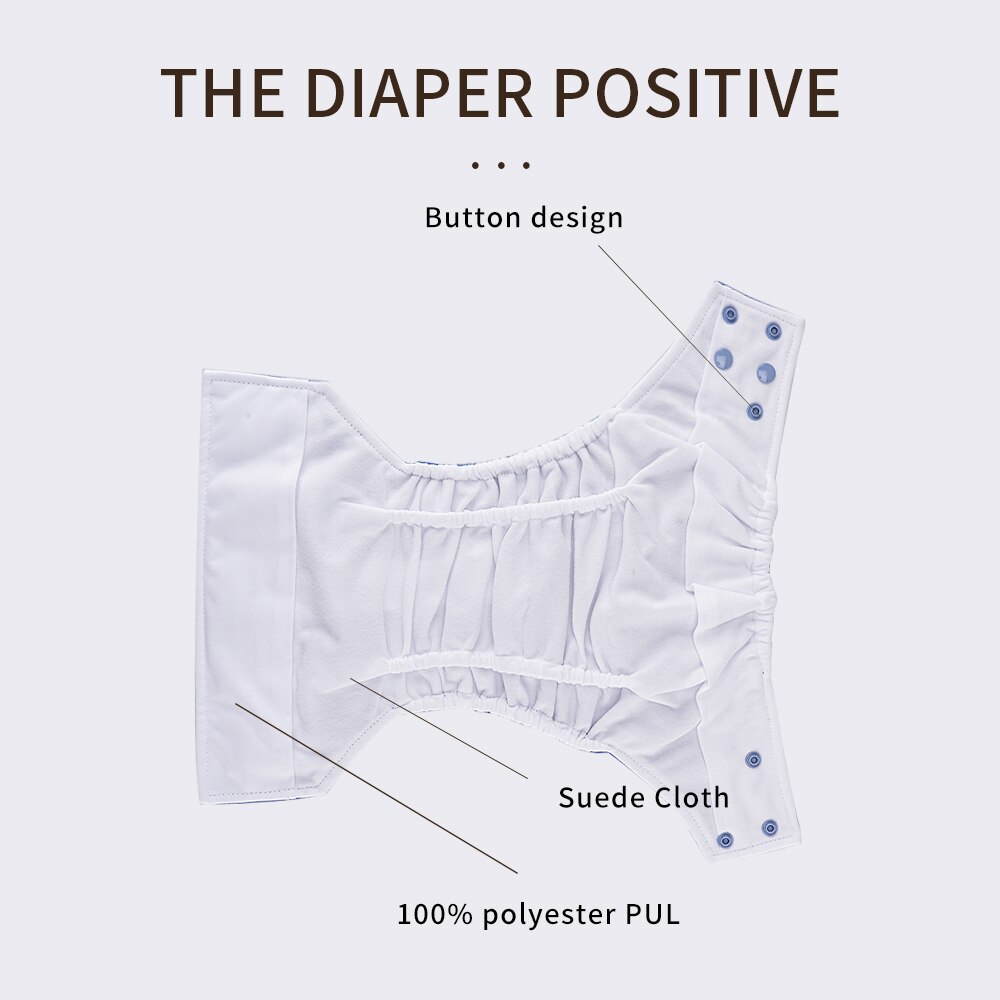 Happyflute Ecological Diapers Washable Reusable Baby Panties Toddler Cloth Diaper Fit 8-20kg Baby