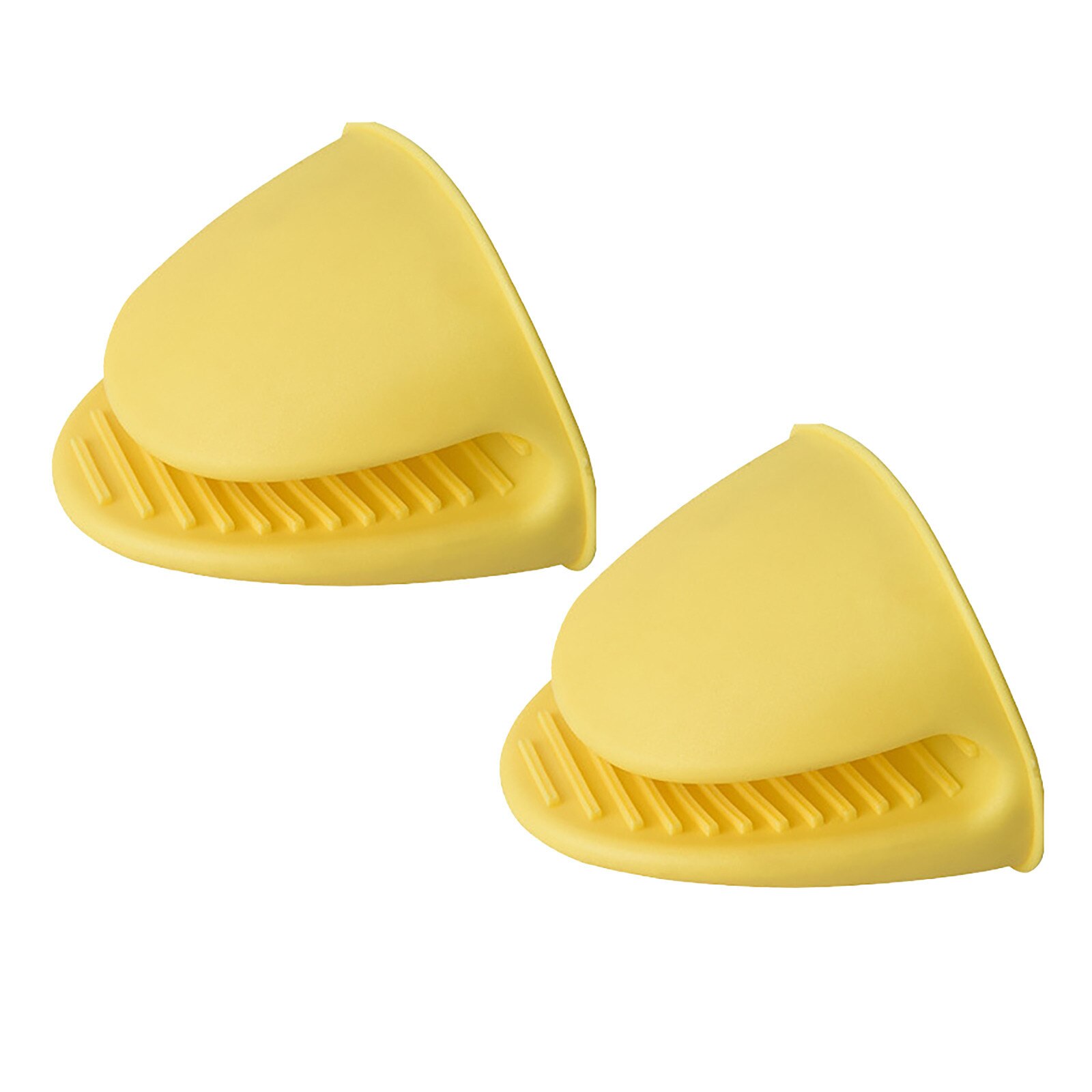 2pcs Small Kitchen Mittens Rubber Mitts Pinch Grip for Cooking and Baking Non-slip Gripper Pot Holder Kitchen Baking Tool#T2: Yellow 