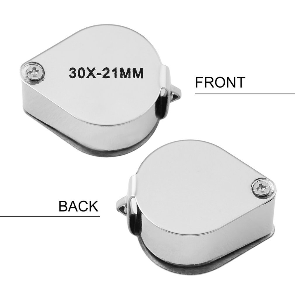 Mini 30X Glass Magnifying Magnifier Jeweler Eye Jewelry Loupe Loop 30*21mm Triplet Jewelers Eye Glass