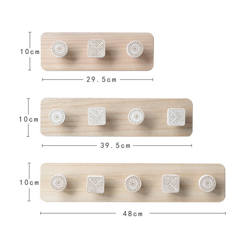 Percha de madera para abrigos, gancho de pared, colgadores decorativos para ropa del hogar, soporte para llaves, perchero montado en pared, colgador de llaves, estante de pared