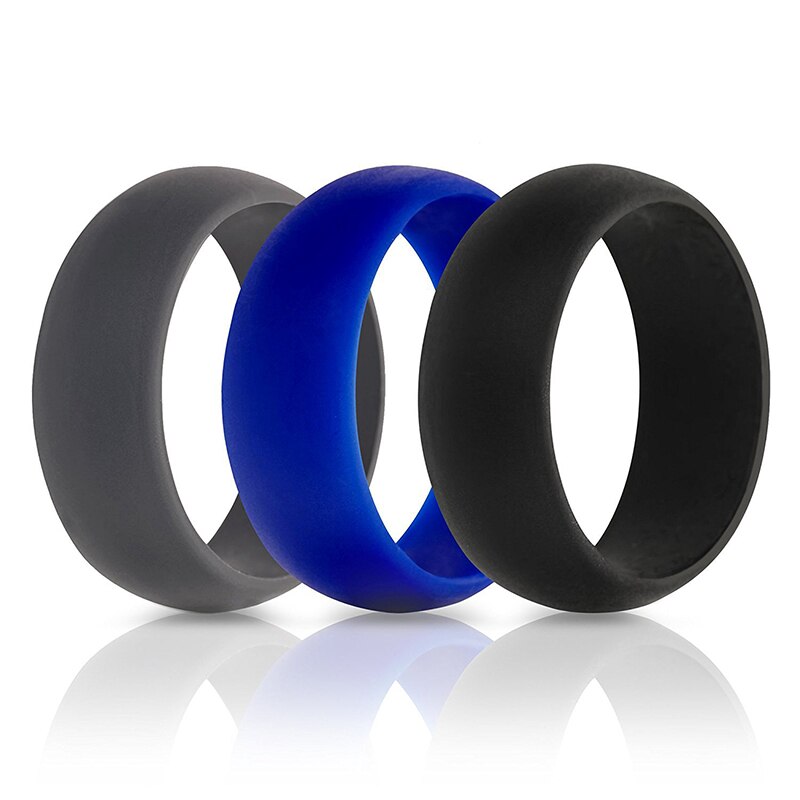 Men Silicone Rubber Wedding Rings Finger Rings For Men Women Black Rings Wedding Accessories