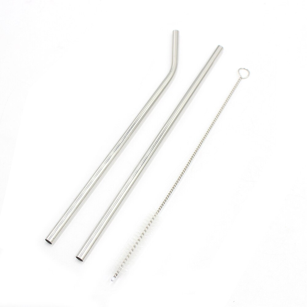 3Pcs Straw Reusable Straws Include Brush Bends Straight Tubes High Quality Environmentally Friendly Stainless Steel Straws