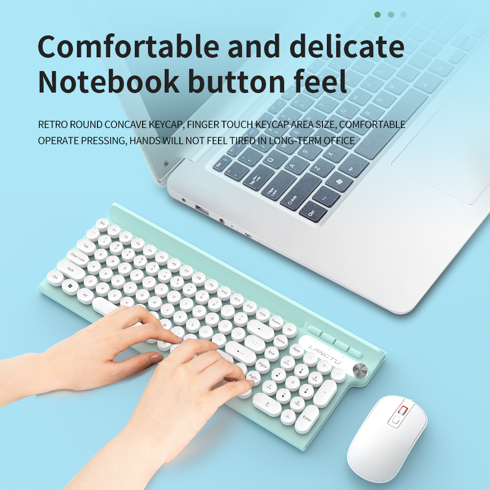 Mini Wireless Keyboard Office Keyboard and Mouse Combo Rechargeable keyboard Protable Mini Multimedia KeyFor Android ios Windows