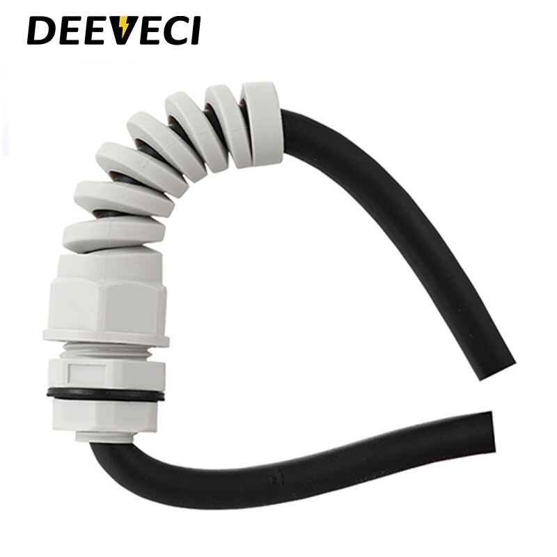 5PCS IP68 waterproof cable seal sleeve connector plastic screw stress protector M12 PG7 / PG9 / PG11 3-6mm anti-bending