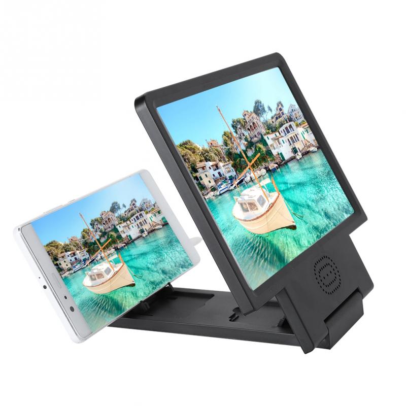 Haut-parleur de téléphone portable avec loupe d'écran vidéo HD support de support de loupe agrandir l'écran pour téléphone iPhone Xiaomi Huawei