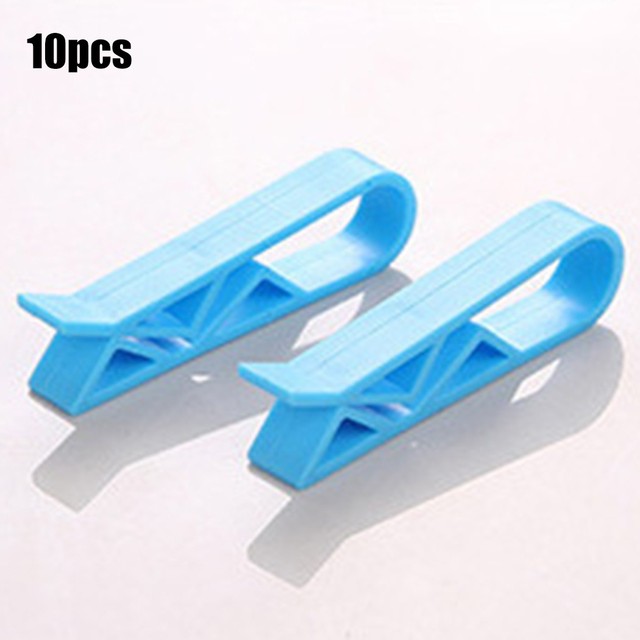 4-10pcs Bin Bag Clips Plastic Clip Clamp Holders For Kitchen Garbage Waste Trash Wastebaskets Food Storage Bag Clip Kitchen Part: 10Pcs Blue