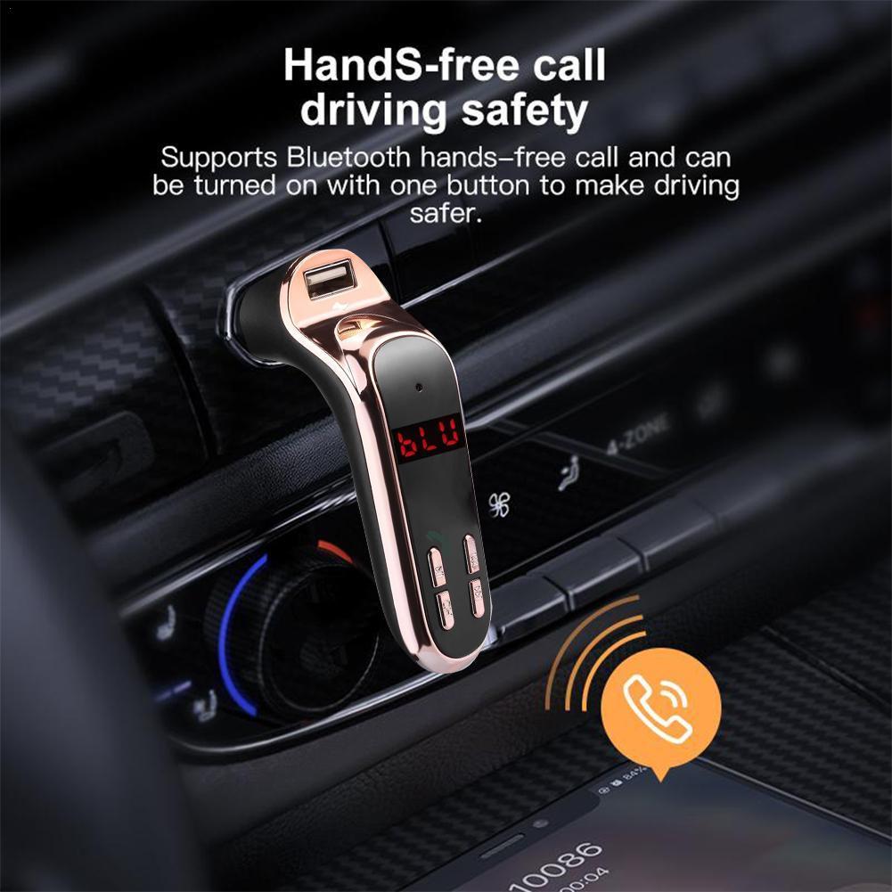 Black Color Wireless Bluetooth Car MP3 Player Radio Kit USB FM LCD Charger Transmitter Z2V7