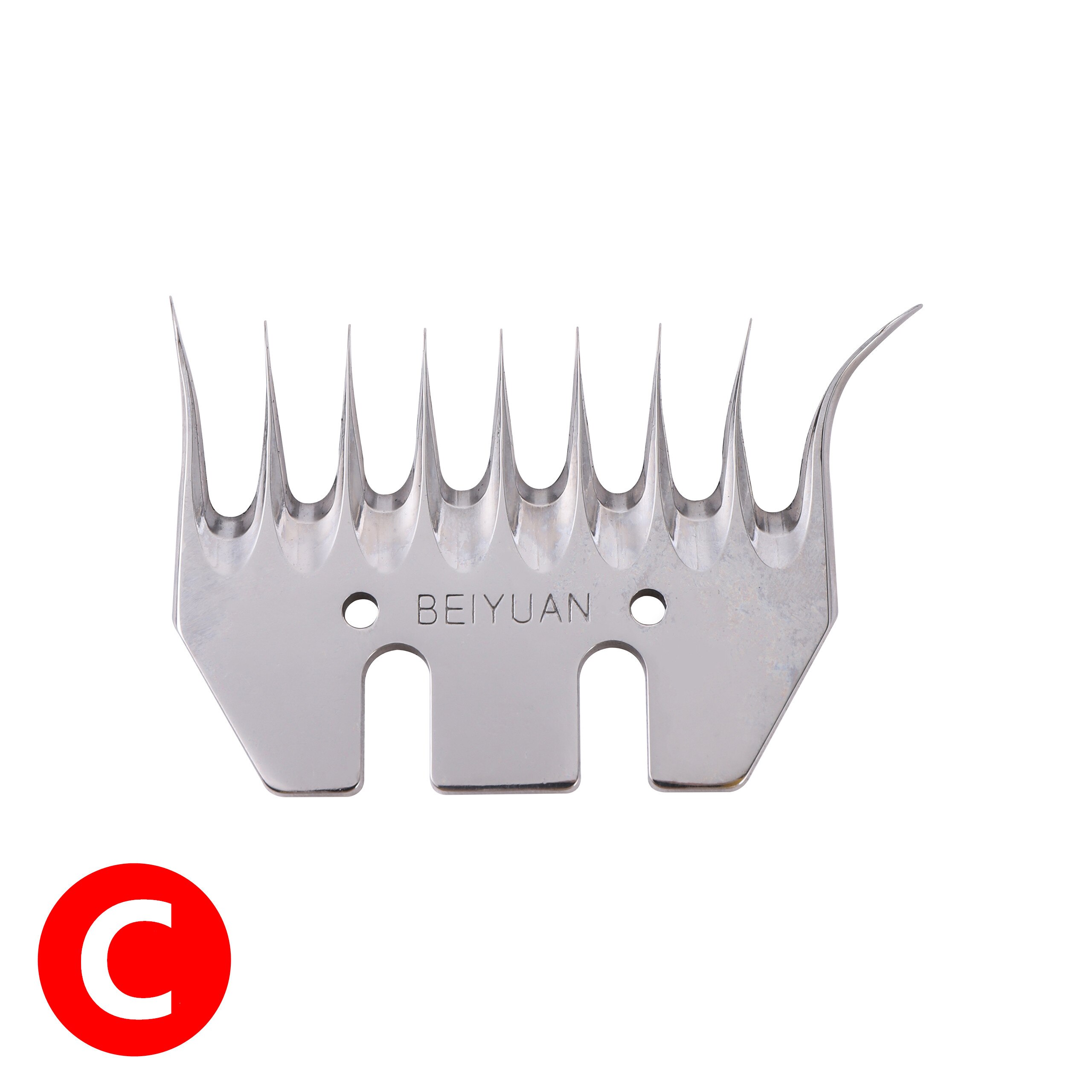 Tijeras de esquilar ovejas y cabras, herramienta alternativa recta para esquilar ovejas, hoja curva de 4/9/13 dientes, 2 piezas: C 2pcs