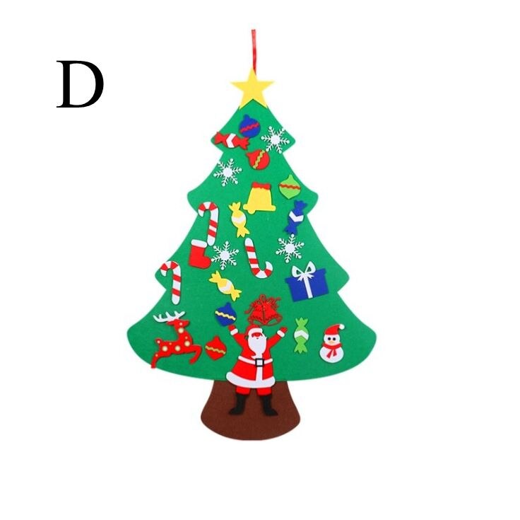 Barn gjør-det-selv filt juletre julepynt til hjemmet navidad år julepynt julenissen juletre: D