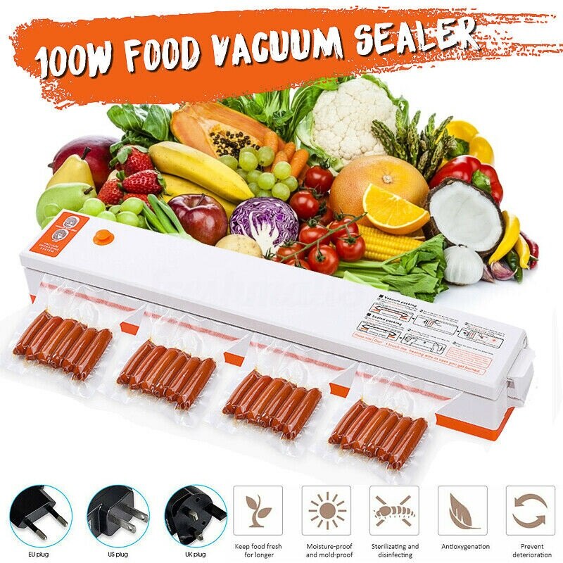 Portable Vacuum Sealing Packaging Machine For Household Kitchen Using For Meat Vegetable Fruit Fast Sealer Device Keep Fresh