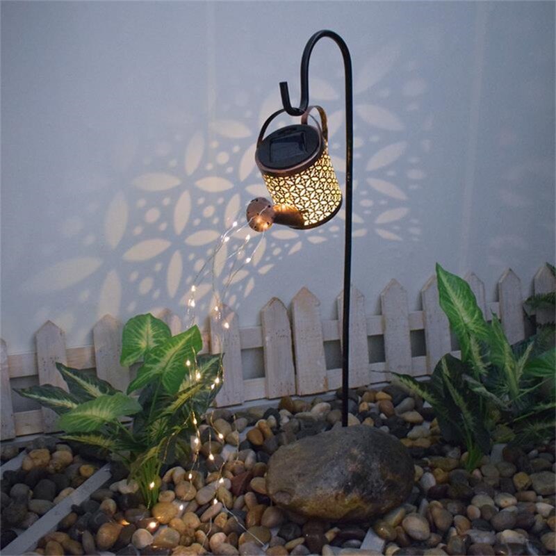 Garten Landschaft Solar- Gießkanne Ornament Lampe Dusche LED-leuchten Schnur Hof Rasen Kunst Licht Dekoration Garten Wohnkultur: 01
