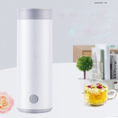 Draagbare Reizen Elektrische Waterkoker Mini Thermosfles Smart Theepot Verwarming Cup Melk Kokend Eierkoker Rvs Metalen Fles
