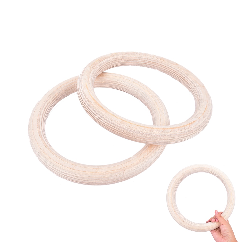 2 Pcs Houten Oefening Fitness Gymnastiek Ringen Gym Oefening Pull Ups Spier Ups 28 Cm