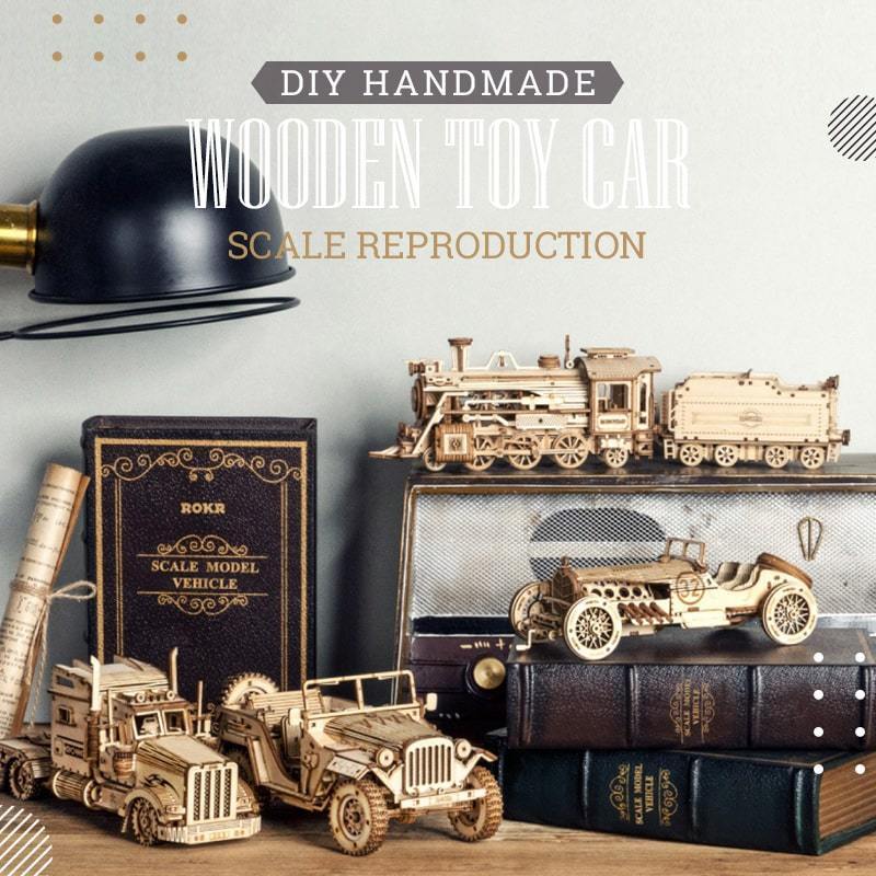 Handgemachte Holz Auto Modelle Spielzeug 3D Mechanische Modell Dampf Zug DIY Montage Holz Rätsel Bausatz Super Puzzle Spielzeug Für freundlicher