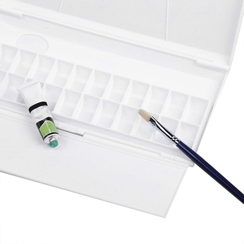 Vierkante Pigment Verfdoos, Lege Aquarel Palet Lege Aquarel Tin Grote Kleurrijke Aquarel Lade Palet voor Lucht Schilderij Schetsen(24 grid hard box