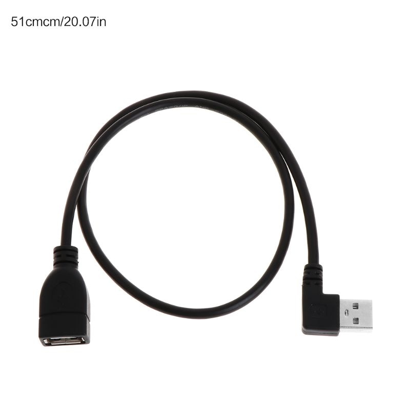 Cabo de extensão usb 20cm, fêmea tipo a usb 2.0 ao ângulo reto, plug macho 90 graus, adaptador