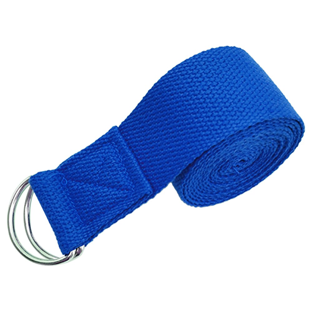 yoga tøye ut stropp multi-farger d-ringe spenne belte Fitness trening hjemme treningsstudio tau motstand Fitness bånd yoga belte: Blå