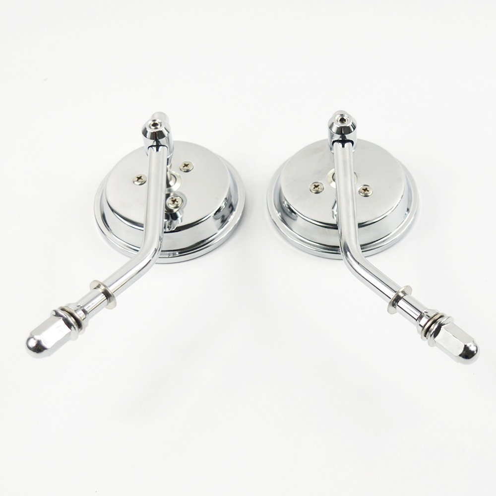 Rétroviseur rond noir/Chrome de moto, pour Harley Sportster 883 1200 Iron 883 Softail Dyna