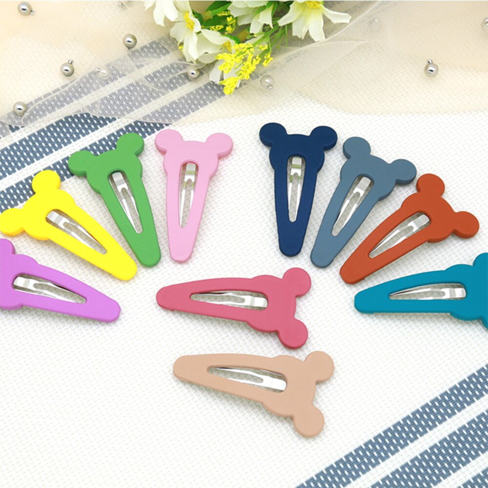 1Pc Matte Vernis Bb Clips Meisjes Haarspeld Konijnenoren Haar Clips Voor Meisjes Kinderen Haar Accessoires