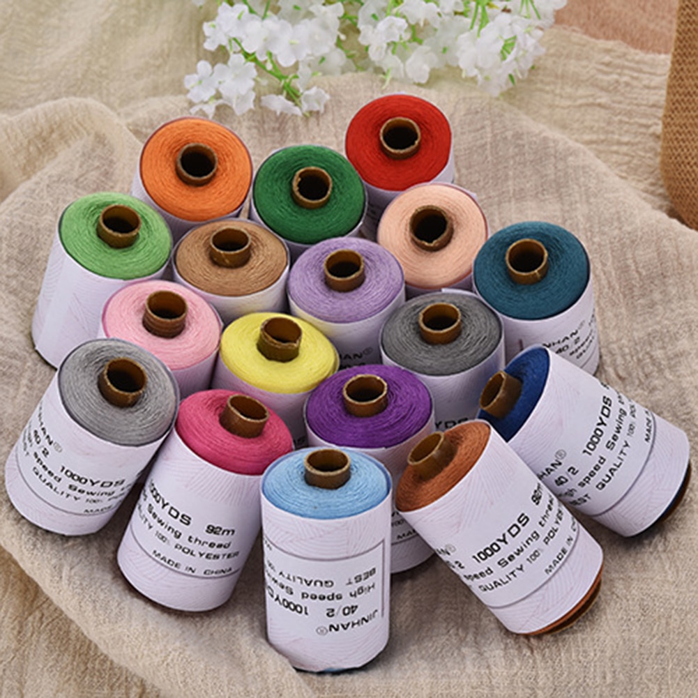 24 Different Colors Sewing Machine Threads 1000 Yard Polyester Embroidery Industrial Sewing Thread Machine Sewing Accessories