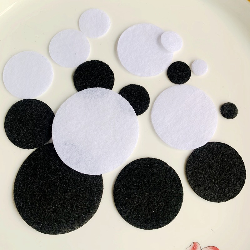 10Mm &amp; 15Mm &amp; 20Mm &amp; 25Mm &amp; 30Mm &amp; 35Mm &amp; 40Mm &amp; 50Mm Kunstmatige Non Woven Vilt Ronde Vilt Doek Vilt Diy Voor Naaien Plakboek Patches