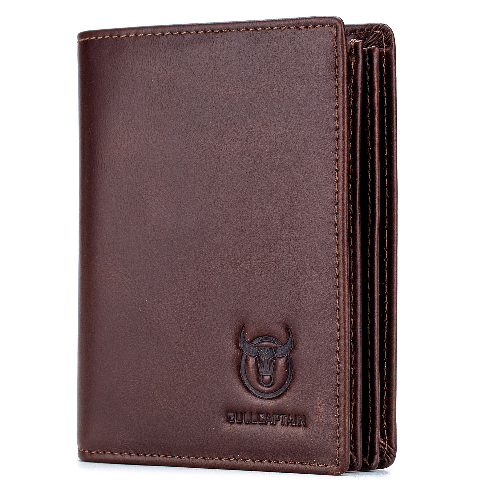 Leather Wallet Large Capacity Wallet Credit Card Holder for Men with 15 Card Slots: Coffee