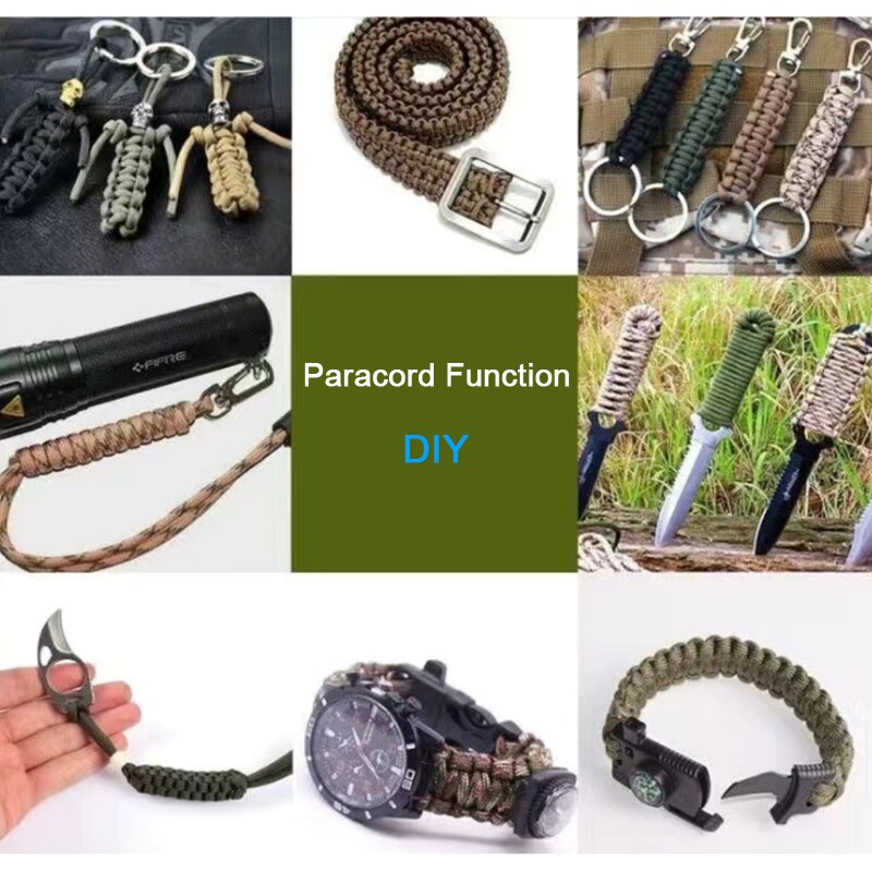 100 Meter Dia.4mm 9 Stand Cores Paracord Voor Survival Parachute Cord Lanyard Camping Klimmen Camping Touw Wandelen Waslijn