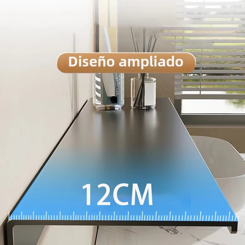 Acessórios do banheiro espaço de alumínio preto prateleiras do banheiro cozinha prateleira parede chuveiro rack armazenamento 30-50cm sala estar organizador