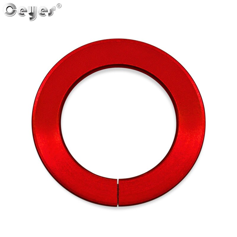 Ceyes For Nissan Qashqai Juke J10 J11 X-Trail Tiida Auto Start Stop Ignition Engine Button Ring Covers Case Car Styling Stickers: Red for Ring