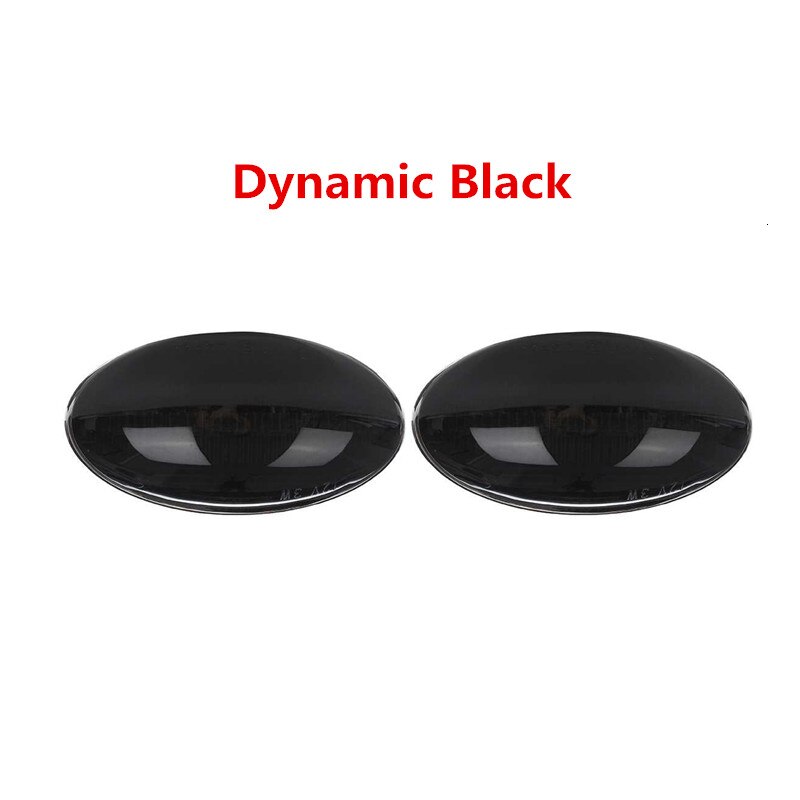 2x12 V Vloeiende Side Repeater Lamp Dynamische LED Side Marker Light Panel Lamp Fout Gratis Voor BMW MINI cooper R50 R52 R53 2002: Dynamic Black