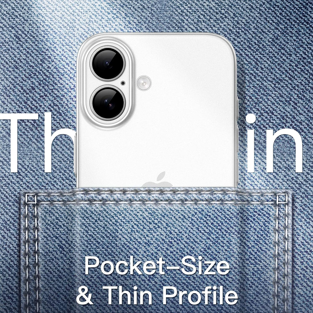 Funda ultrafina de PP de 0,3mm para iPhone 16E 16 15 14 Pro Max Plus, cubierta dura trasera mate transparente, carcasa antihuellas esmeriladas