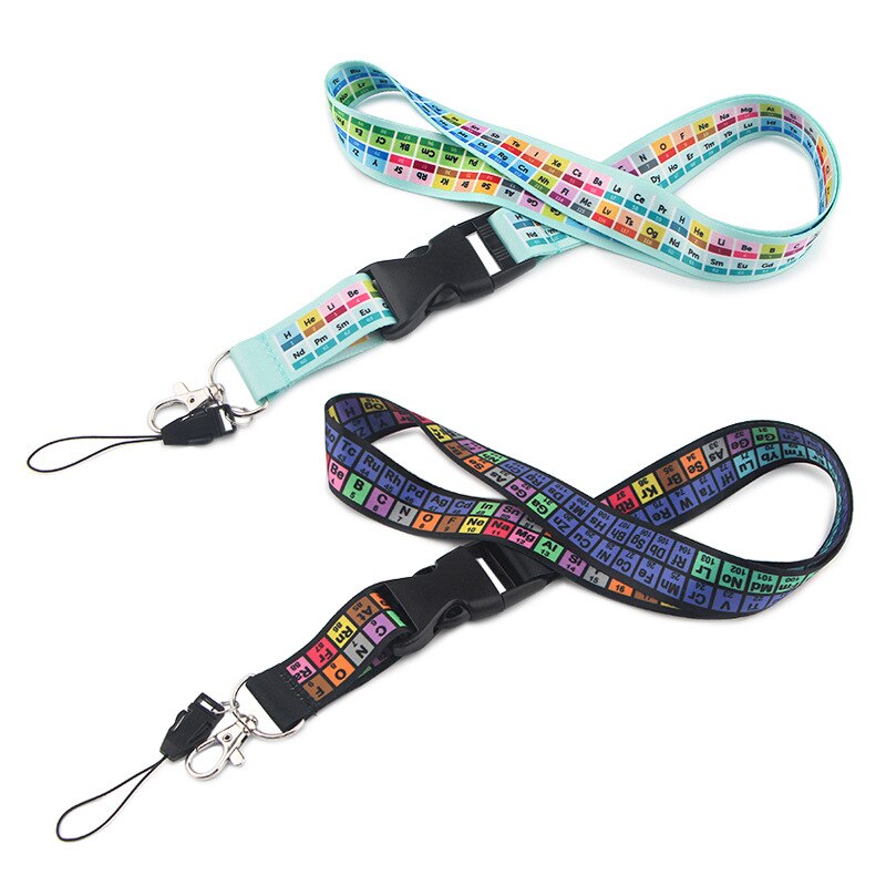 Periodiek Systeem Der Elementen Stijl Terylene Scheidbare Telefoon Strap Vrouwen En Mannen Mobiele Telefoon Sleutel Neck Lanyard Voor Studenten