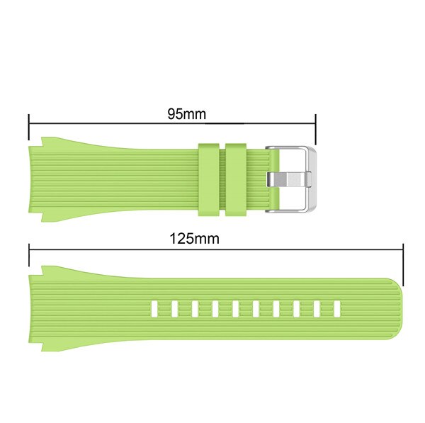 Galaxy 46mm watchband Replacement silicone strap For Samsung Gear S3 22mm sport wristband For Samsung Galaxy 46mm SM-R800 watch: Green / Samsung Gear S3