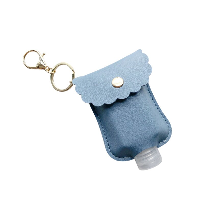 Handdesinfecterend Houder Tas Hervulbare Lege Plastic Fles Met Sleutelhanger Voor Shampoo Lotion En Vloeistoffen Dispenser Drukken Tassen: Sky Blue