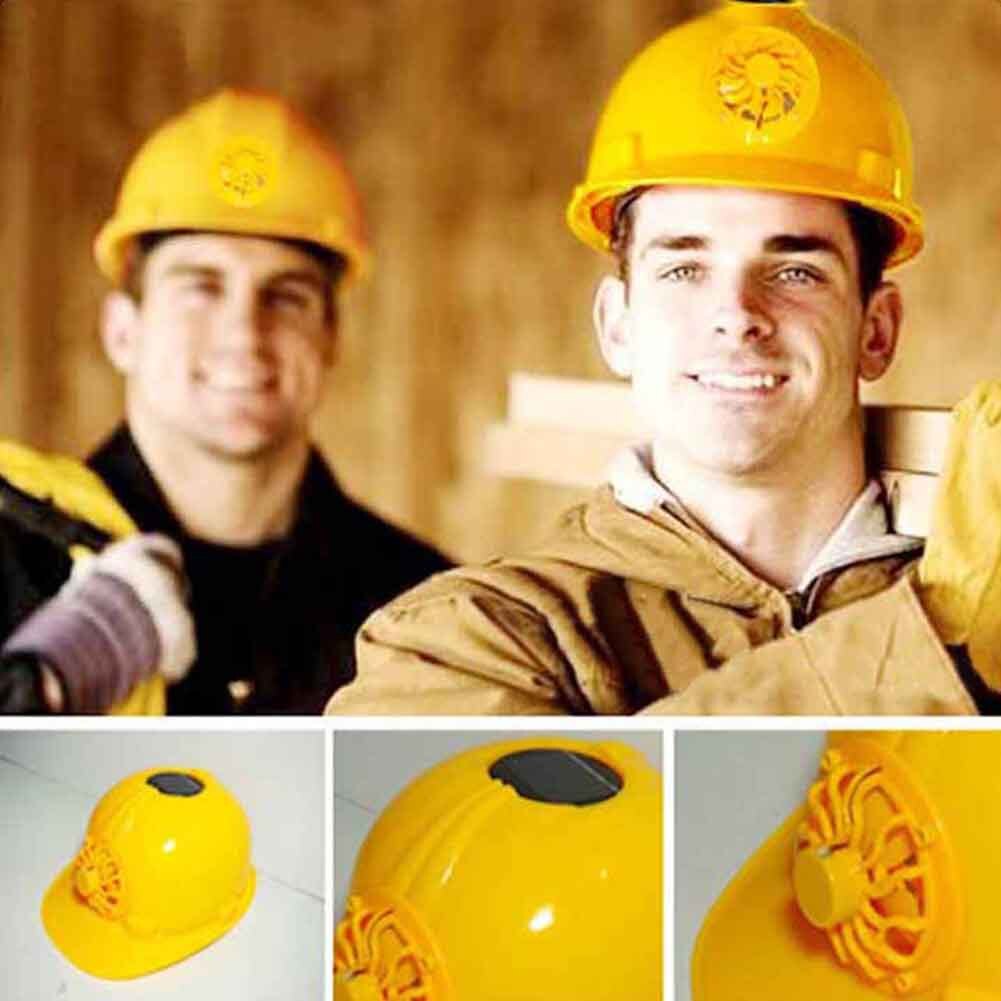 Cooling Cool Fan Cap Solar Power Helmet Hard Hat Ventilate Safety Protection