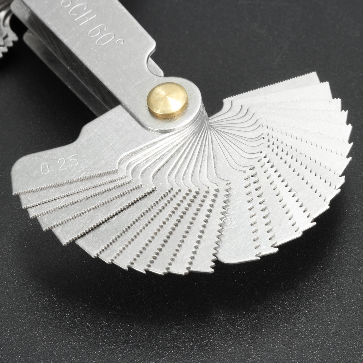 55/60 Degree Metric Inch Thread Plug Gauge 52 Blades Screw Pitch Thread Folding Measuring Gauge-Checker Woodworking Tools